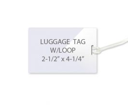 100 Luggage Tag 10 Mil Laminating Pouches W/Slot 2-1/2 x 4-1/4 With Green Loops 