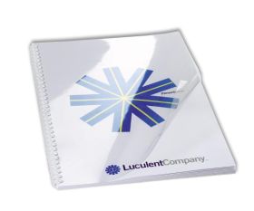 Clear Binding Covers 8.5 By 11 inch Square Corner Covers w/Slip Sheet Glossy