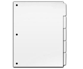 Copier Tabs - Single - Straight Collated - 3 Hole Punched