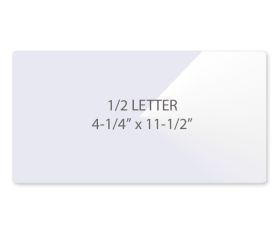 1/2 Letter Vertical Laminating Pouches - Flap on Short Side