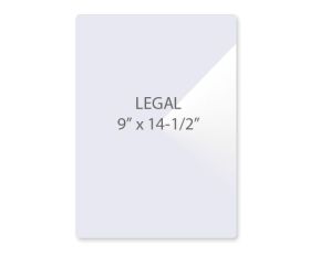 Legal Size Laminating Pouches - 30 Piece Sample Pack