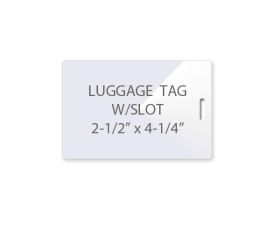 Luggage Tag Laminating Pouches (WITH Slot - On Short Side)