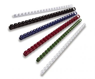 1,000 Plastic Comb Binding Spines 3/8" Diameter Assorted Colors 19 Rings 