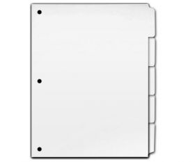 Copier Tabs - Single - Straight Collated - 3 Hole Punched