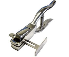 Handheld 0.125 inch Hole Punch w/Extended Handle and Guide