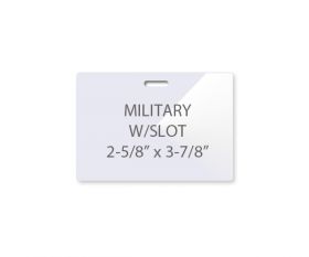 Military Laminating Pouches with 1/8" Slot Punch on Long Side