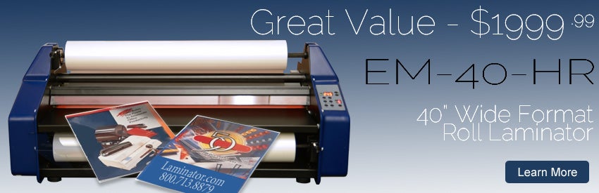 Buy Signature EM-40-HR Wide Format 40 inch Roll Laminator